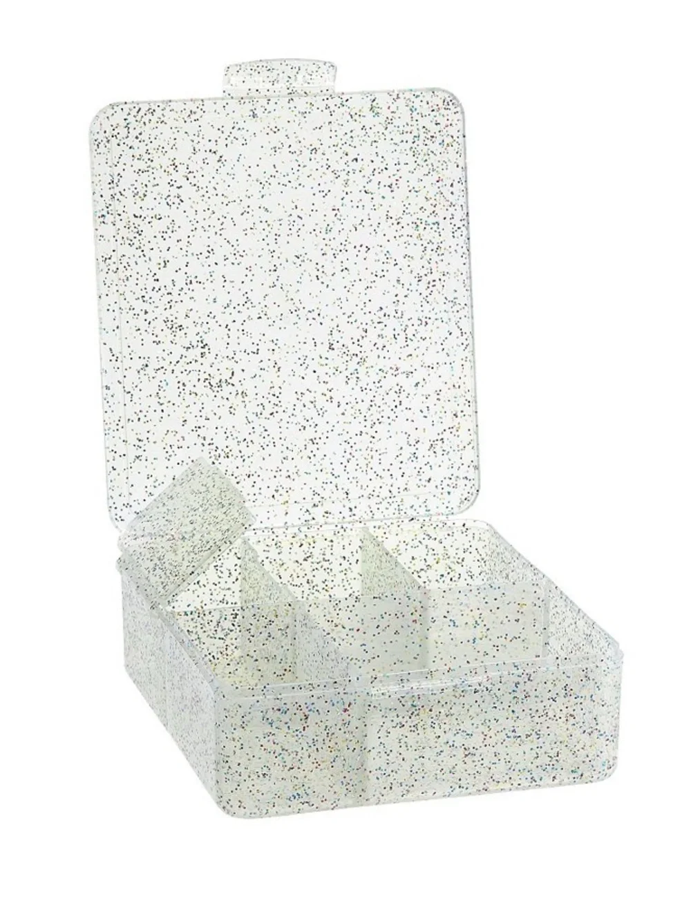 Pottery Barn Kids Confetti Glitter Divided Lunch Box Bento Container with Lid